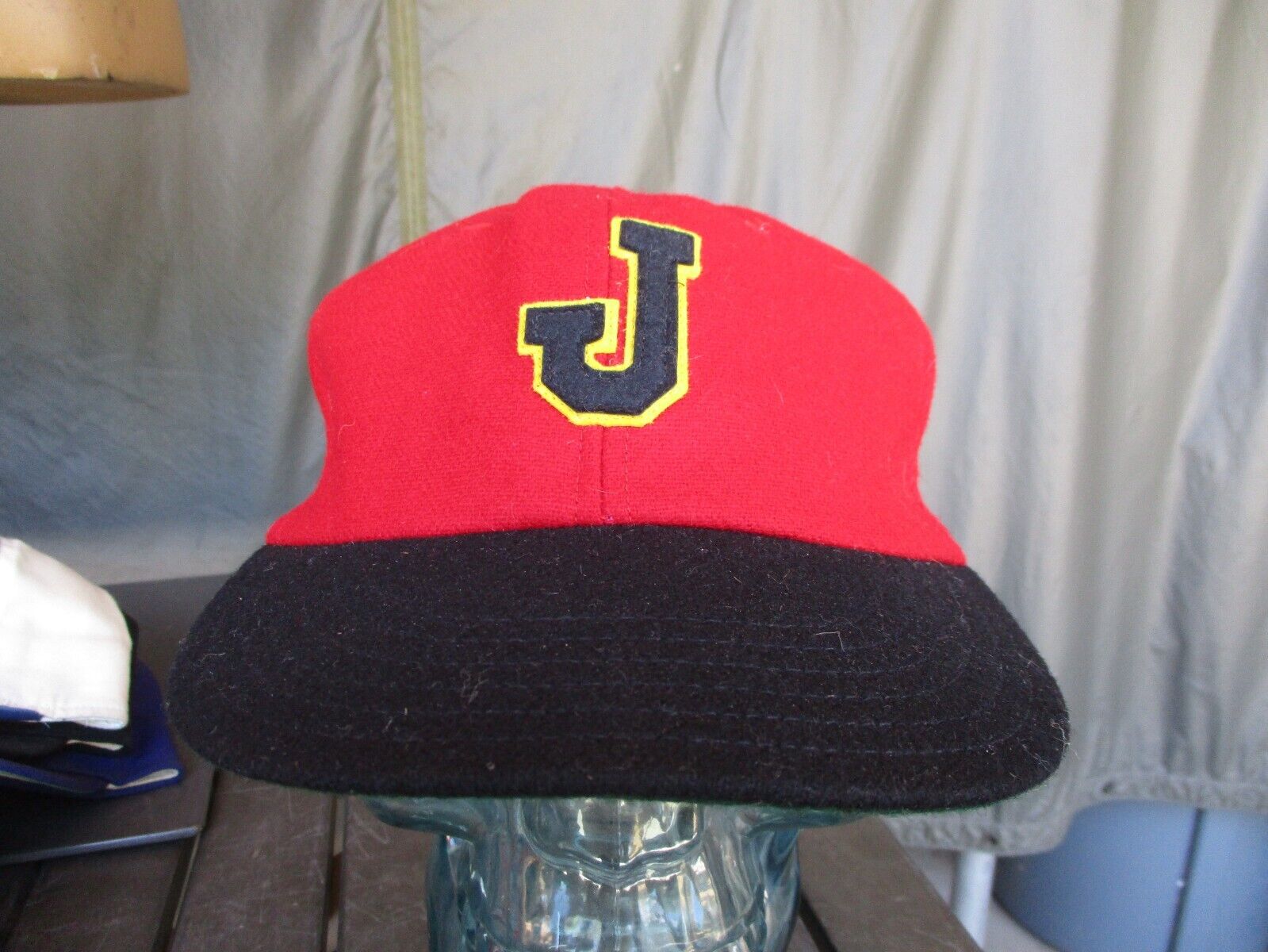 Cooperstown Ball Cap Company Wool Hat, size 7 1/4, Red Cooperstown Ball Cap Company Wool Hat, size 7 1/4, Red