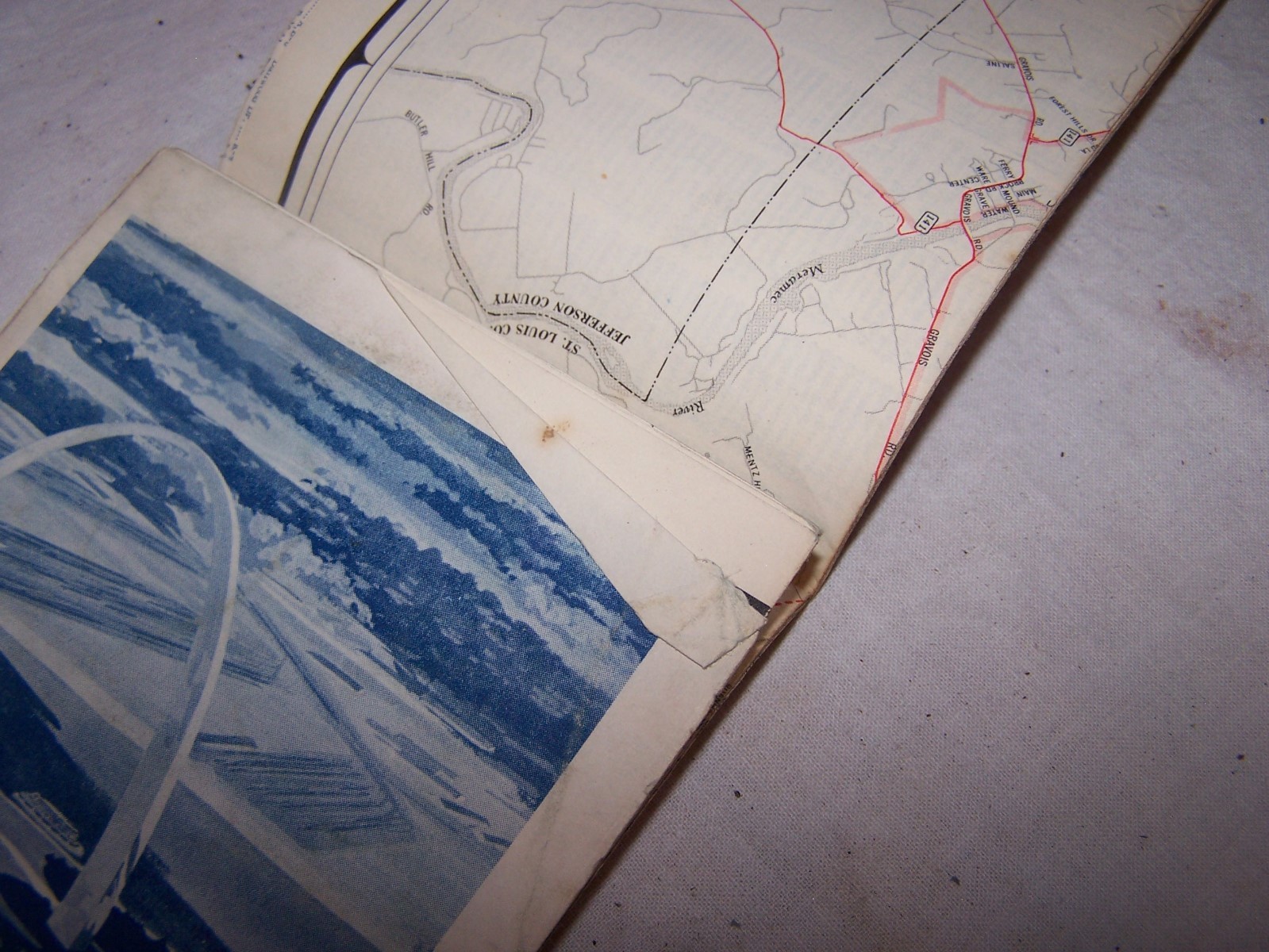 1966 D-X DX SUNRAY Gas Oil Map ST LOUIS