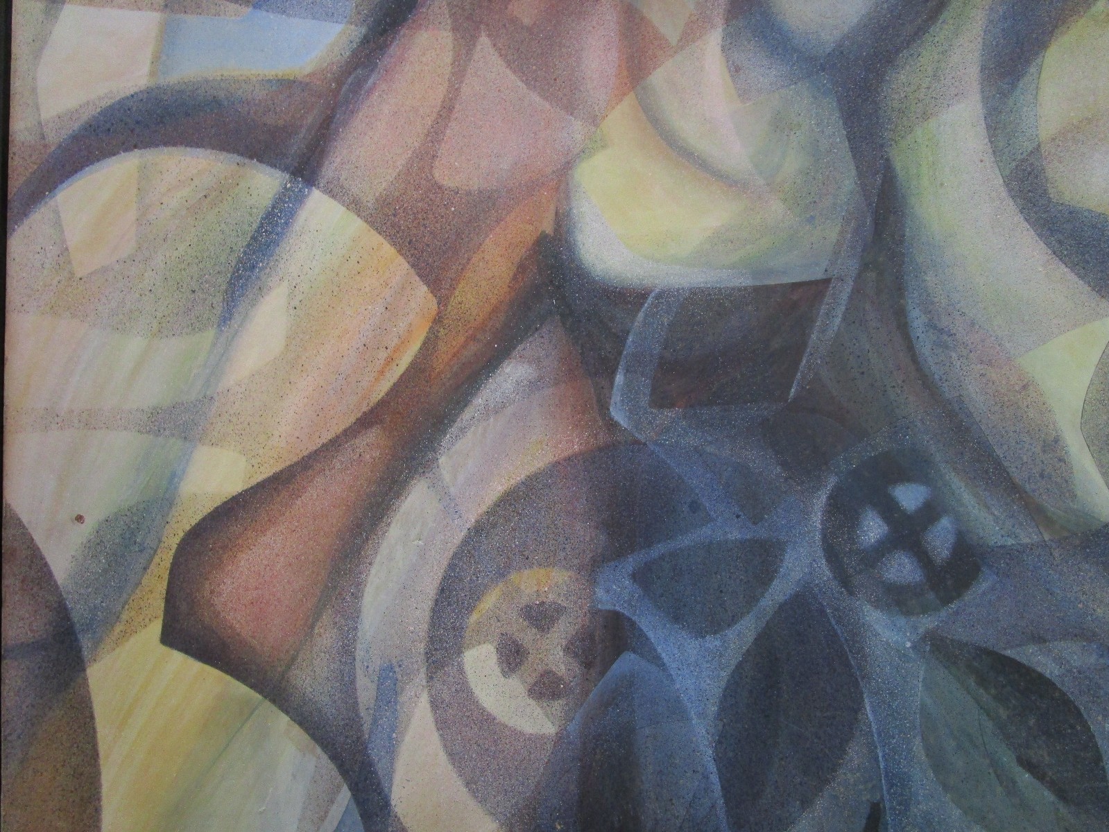 VINTAGE 1970 ABSTRACT EXPRESSIONISM PAINTING MODERNISM CUBISM NON OBJECTIVE 