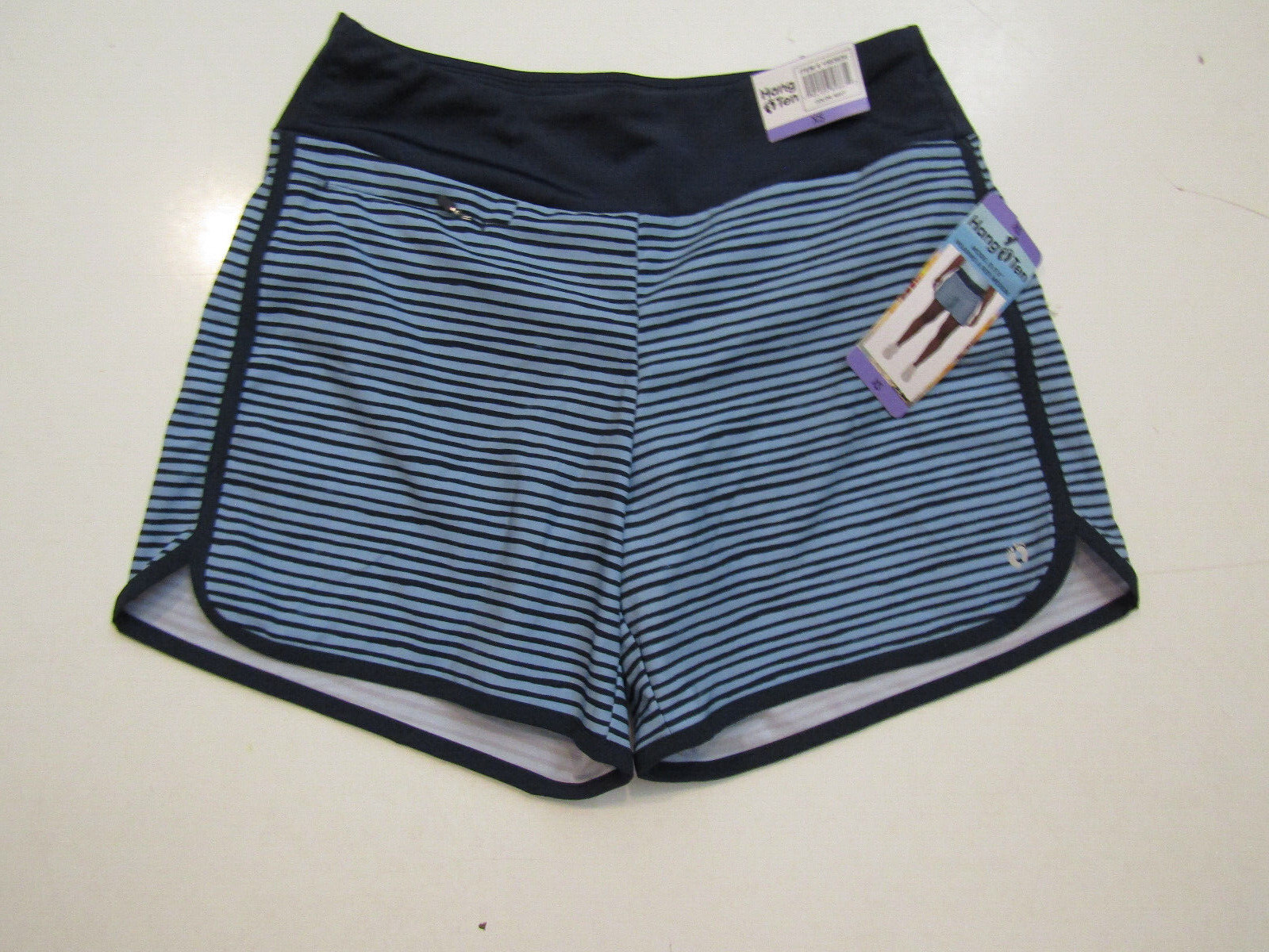HANG TEN Quick Dry Navy Striped Pull On Interior Liner