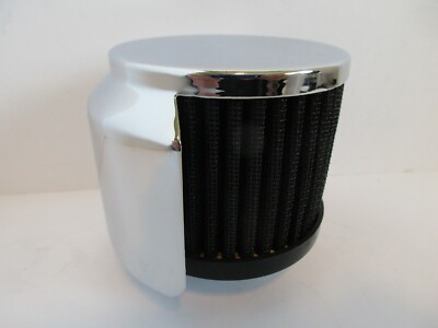 BLACK WASHABLE VALVE COVER BREATHER WITH HOOD PUSH IN STYLE 1 1/4'' HOLE #9516BLK