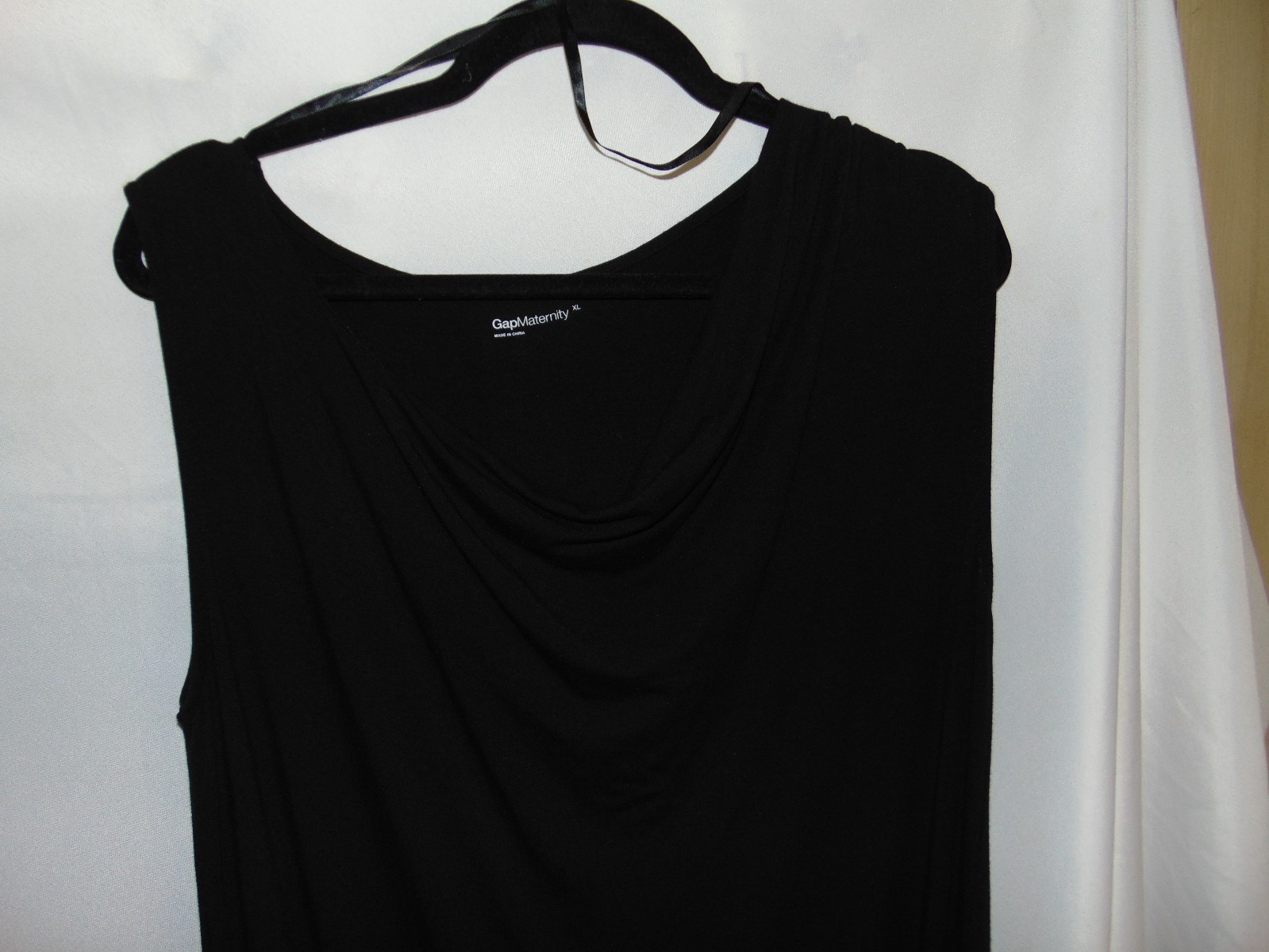 Womens GAP Maternity BLACK Knee or Below Stretchy Sleevless Shift DRESS Size XL