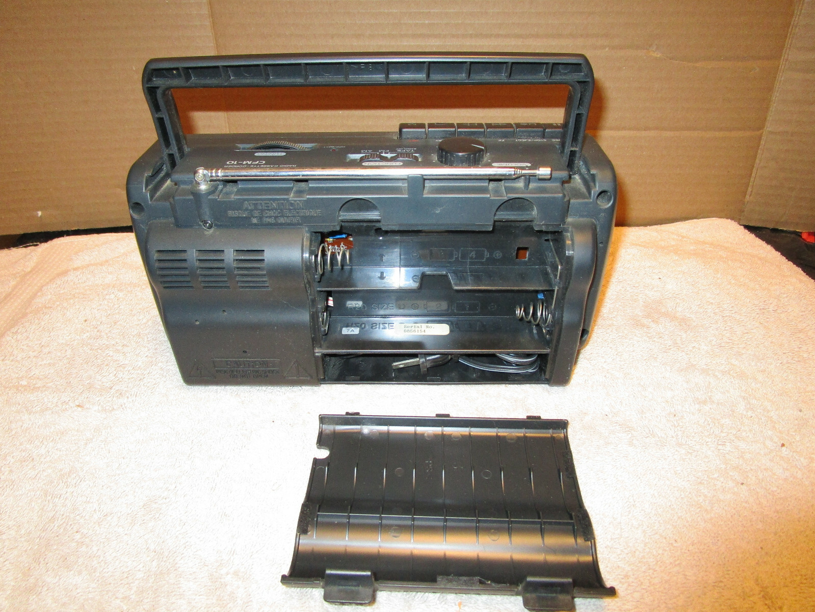 Sony CFM-10 AM/FM Radio Cassette Tape Recorder AC/DC Vintage Portable Boombox