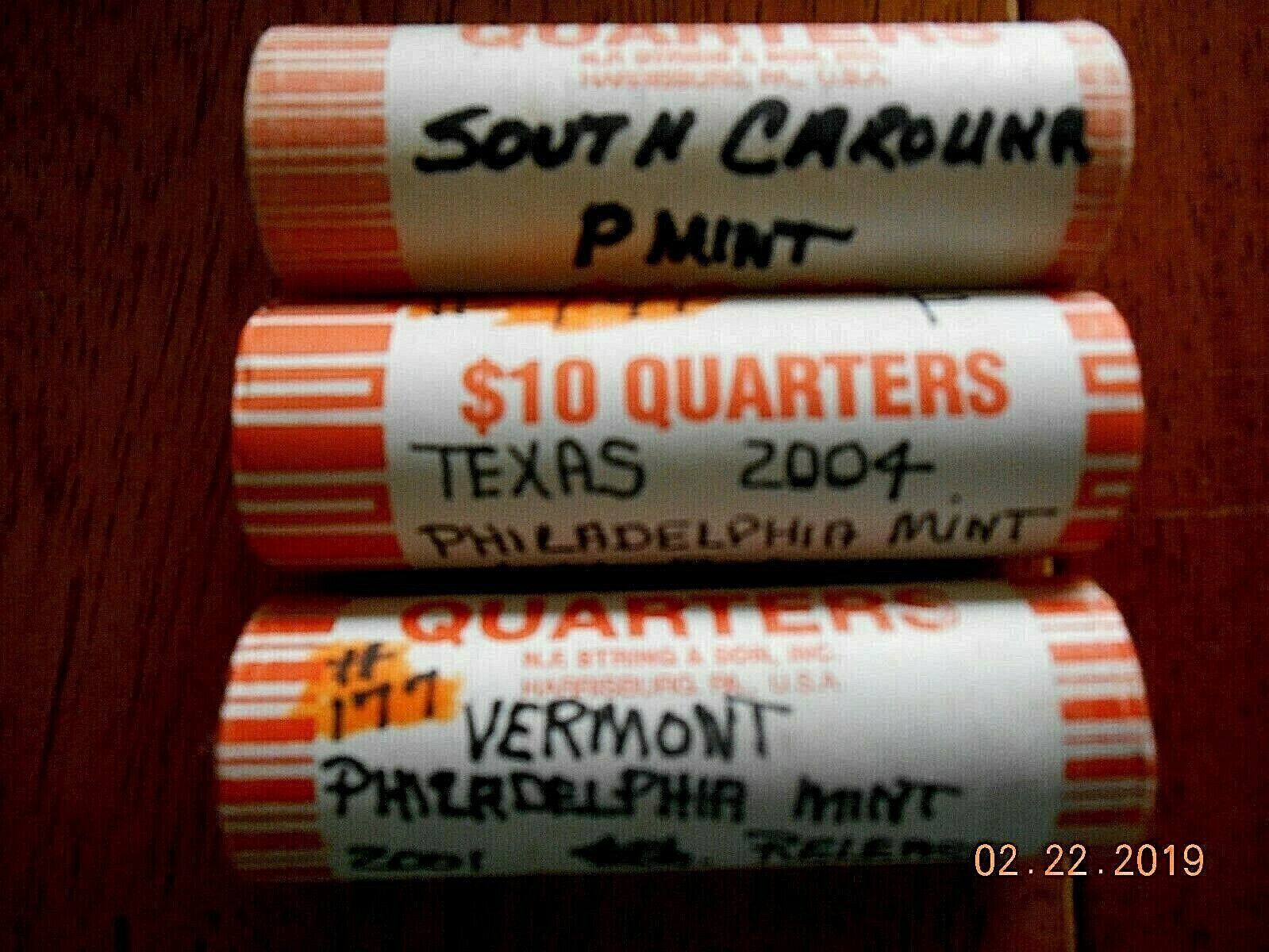 35 Rolls of the 2000-2008 Statehood UNC Quarters Philadelphia Mint in Bank Rolls