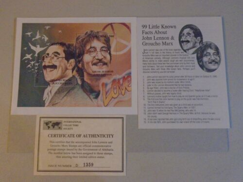 Marx  Lennon stamp - Groucho & John