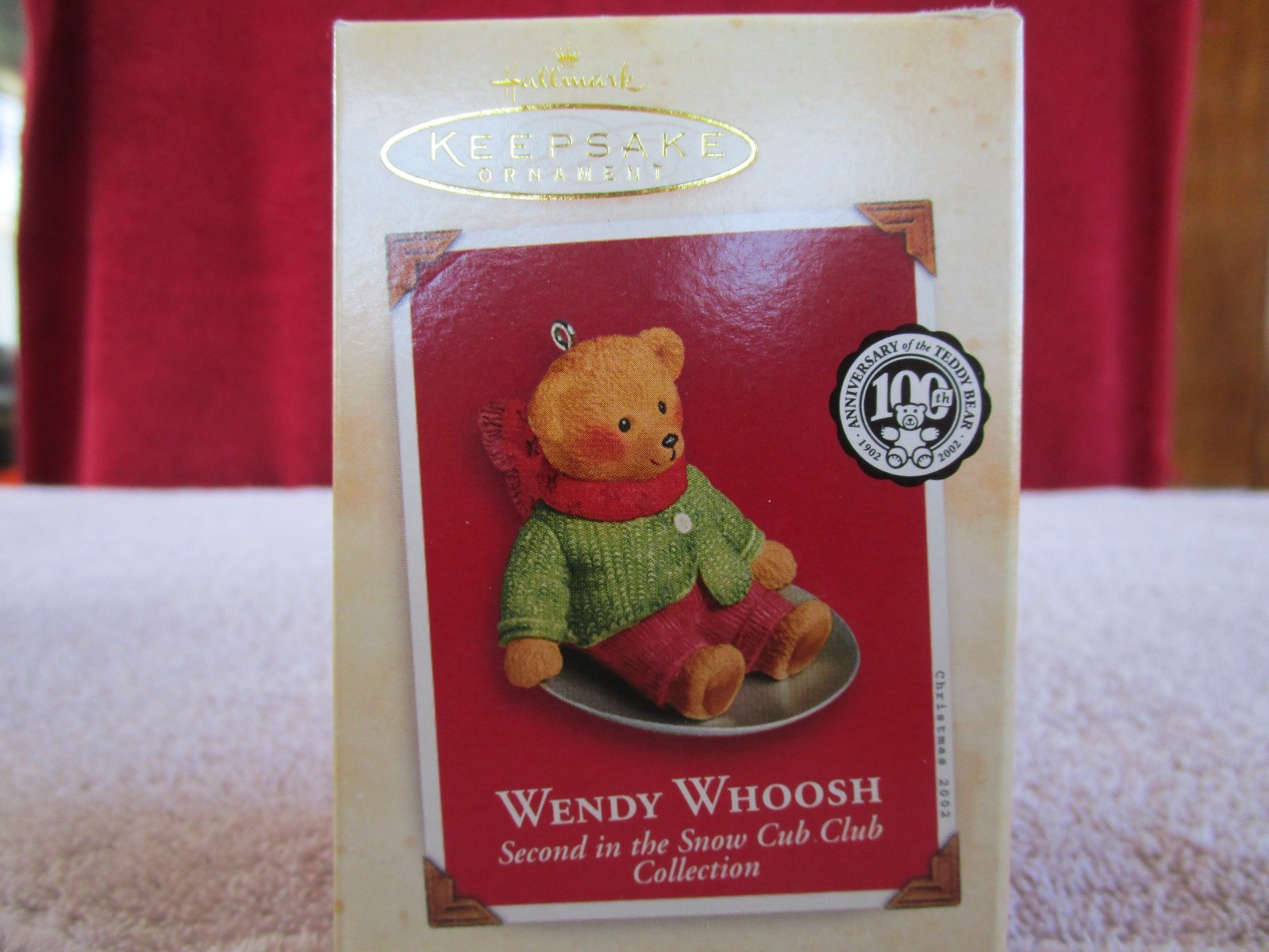 2001 Hallmark Snuggly Sugar Bear Bell & 2002 Wendy Whoosh & Dexter Next F/S