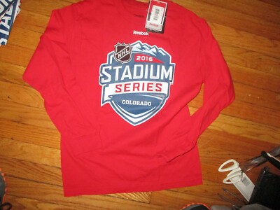 New W/Tag 2016 NHL STADIUM SERIES COLORADO Vs DETROIT L/S T Shirt Small Reebok