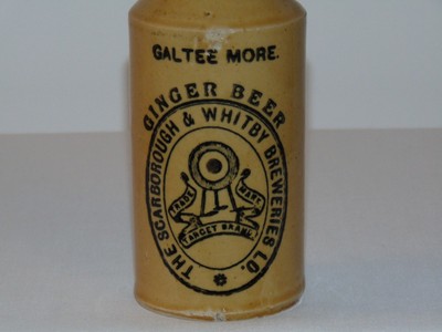 RARE STONEWARE CROCK GINGER BEER BOTTLE SCARBOROUGH & WHITBY BREWERIES
