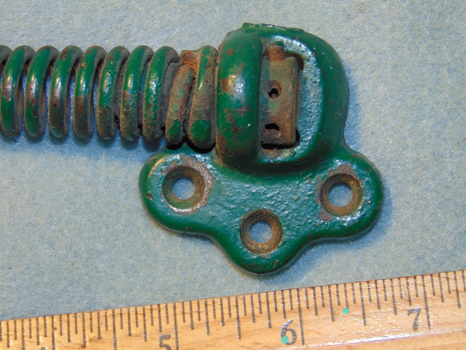 Screen door helper spring closer old rustic 7” vintage cast iron
