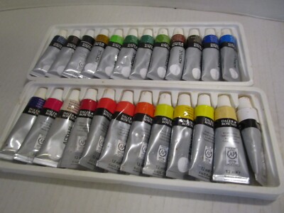 Daler & Rowney Simply Acrylic Paint Set of 24 Asstd Colors 12ml Tubes Unopened