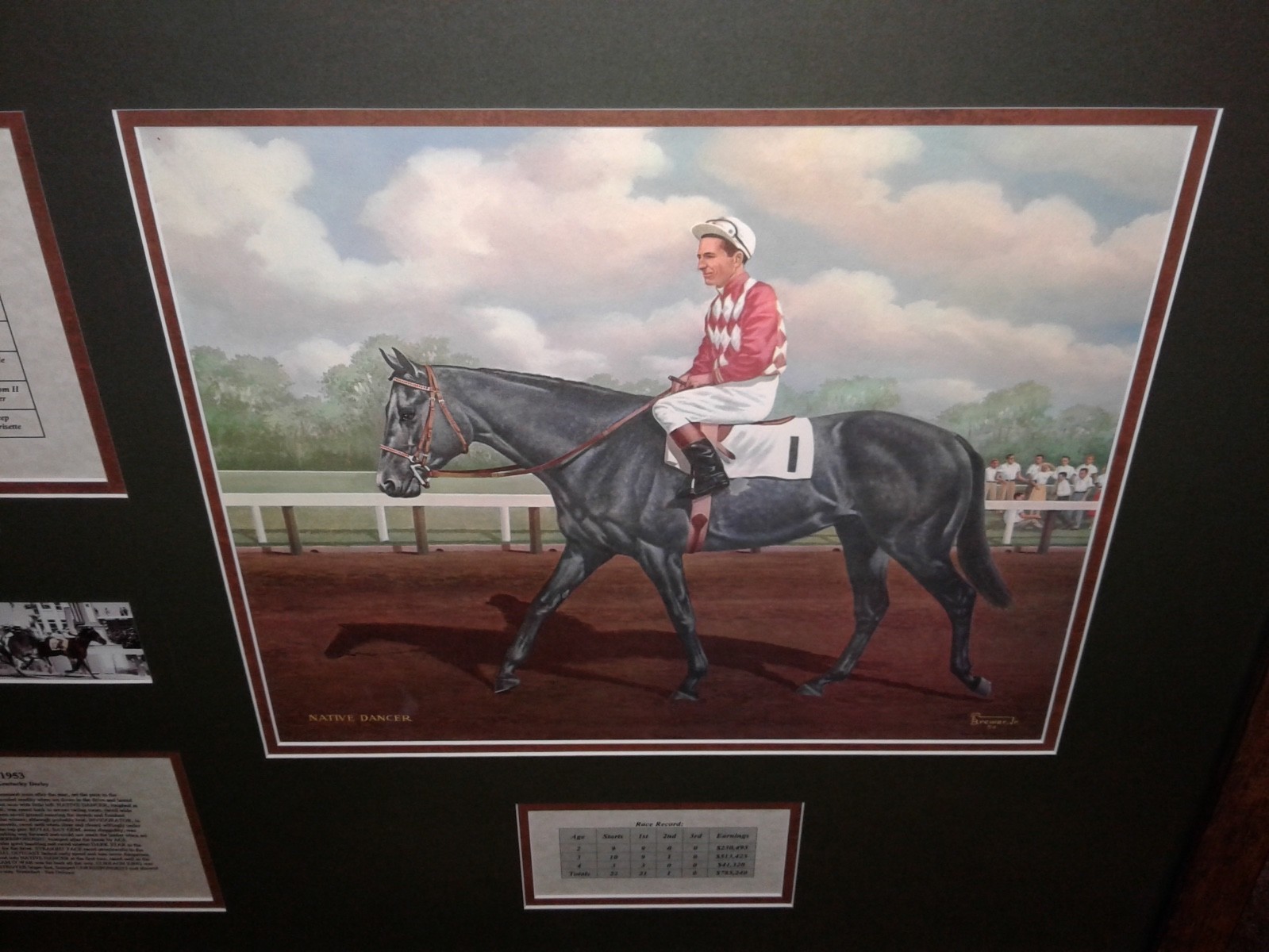 VINTAGE NATIVE DANCER - $50 WIN TICKET -ALLEN BREWER JR ART PRINT KENTUCKY DERBY
