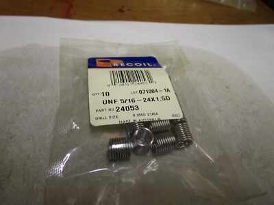 5/16-24 x 1.5D 18-8 S/S Free Running Wire Insert 10 Pack