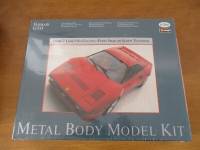 X-Mas Gift Ferrari GTO Testors Model Kit Metal Body Unopened Unused