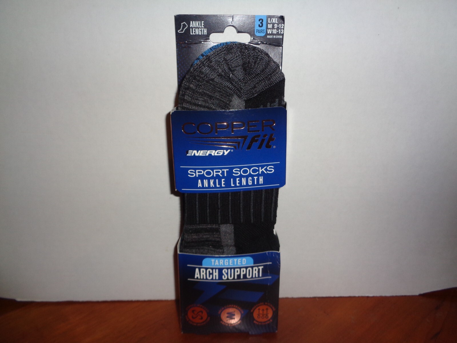 3 Pair Large L/xl Black Size M 9-12 W 10-13