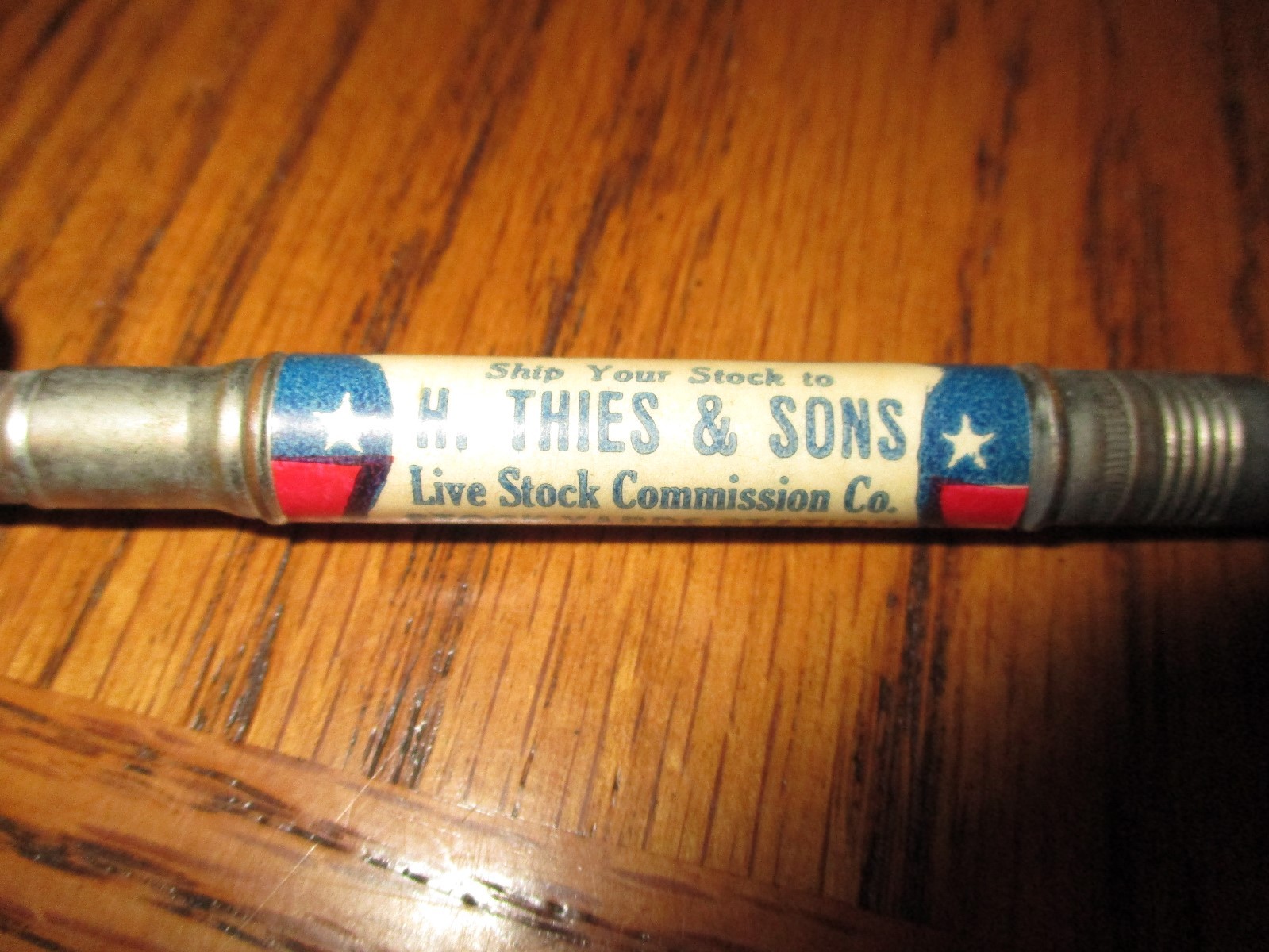 Old Bullet Pencil H. Thies & Sons Live Stock Comission Co. Kansas City, MO