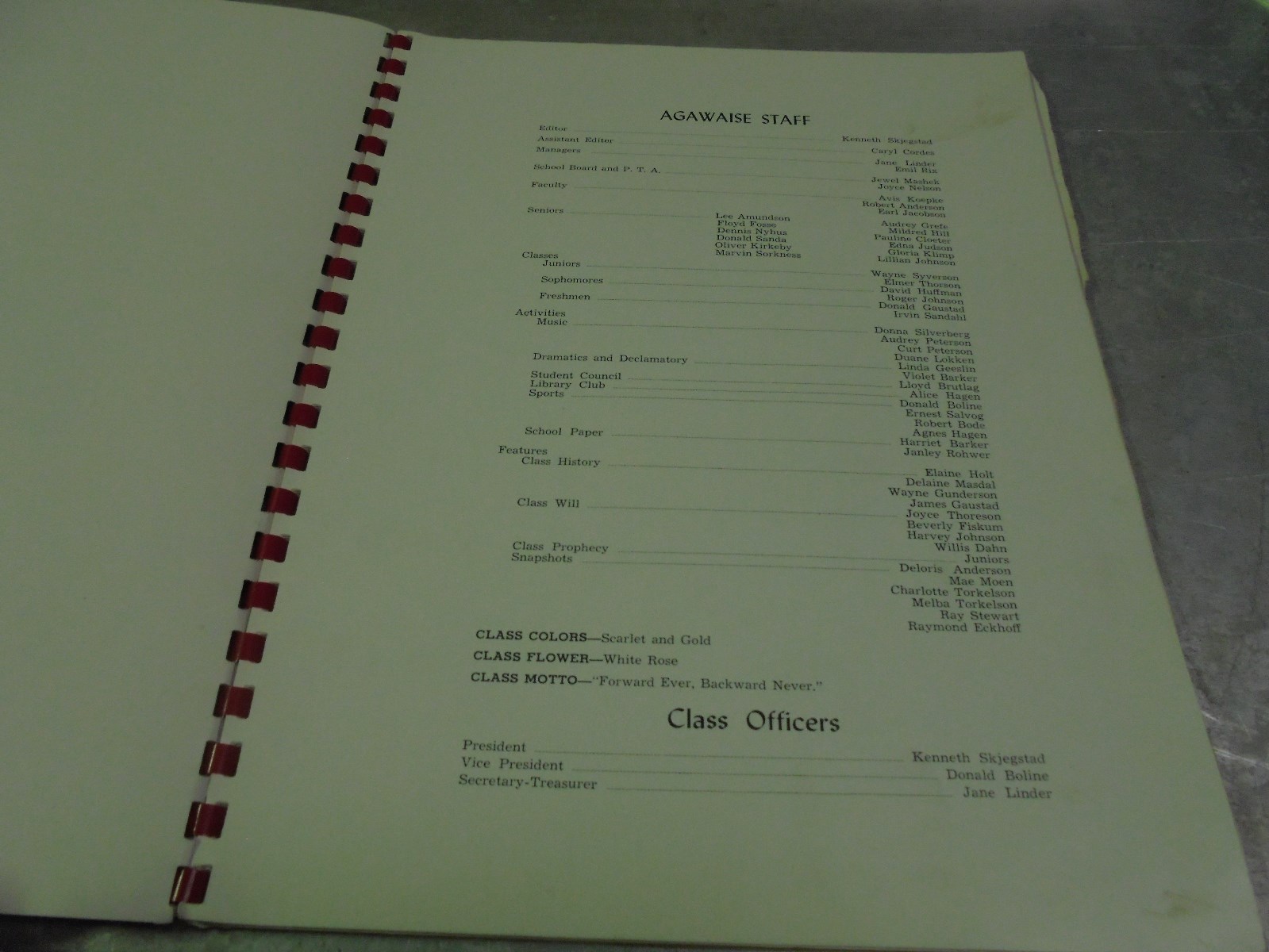 Vintage 1949 Henning Minnesota High School Yearbook Agawaise