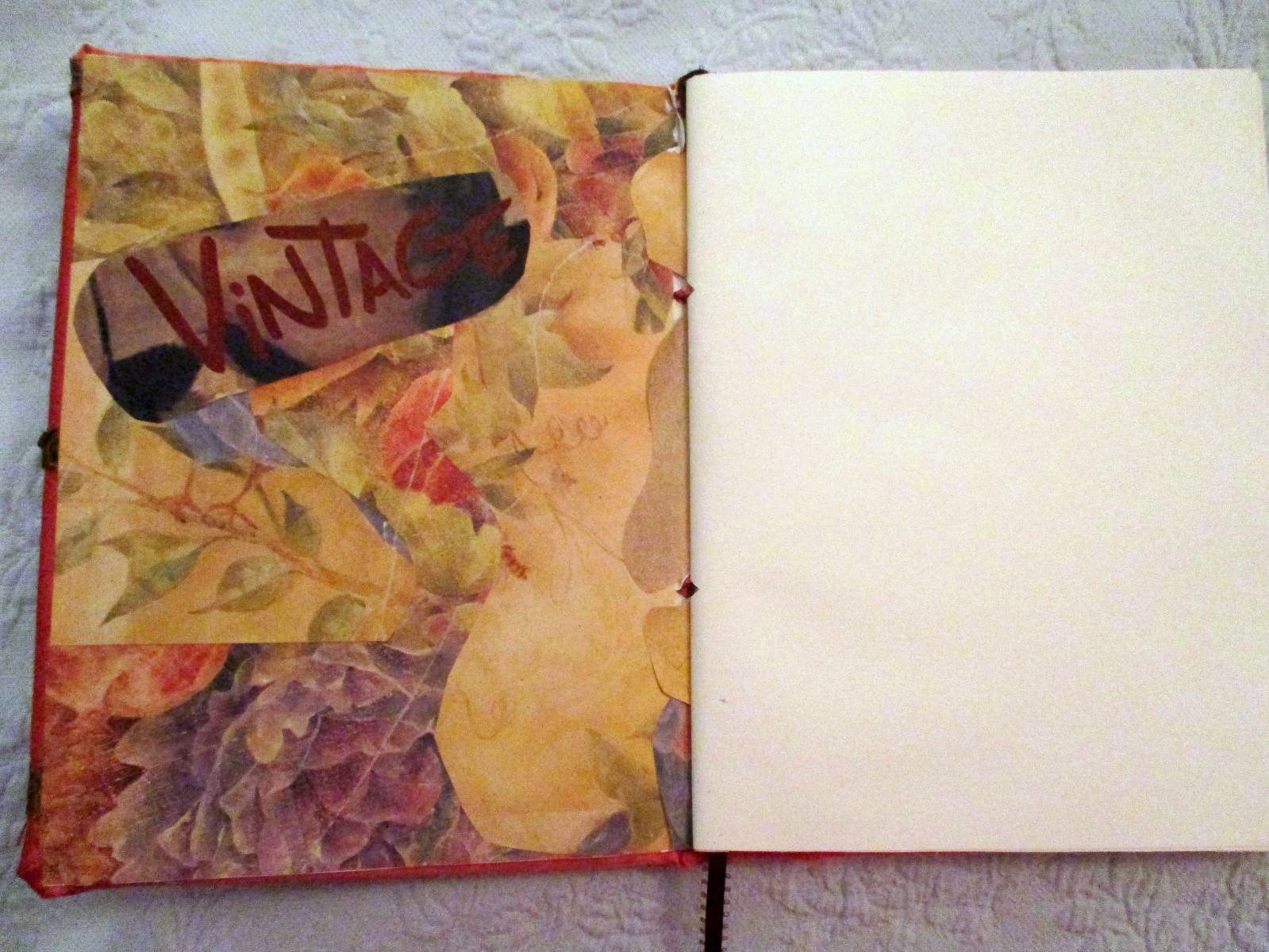 Journal Diary Smash book Sketchbook Satin Ribbons Beads & tassel BEAUTIFUL
