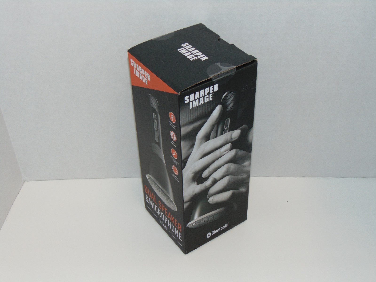 Sharper Image SBT627 Wireless Microphone Bluetooth Speaker Black Karaoke SEALED!