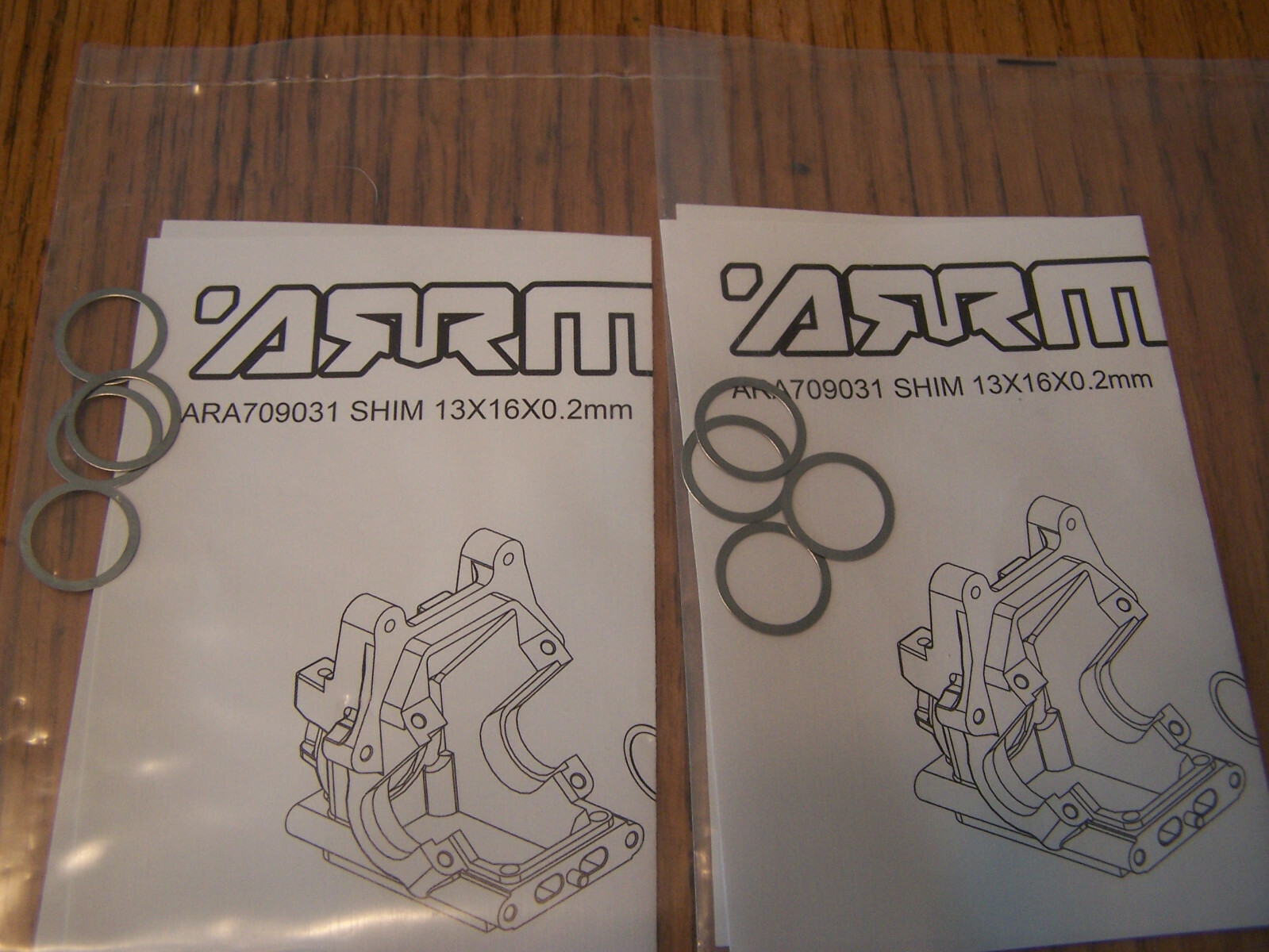 2 Arrma Differential Shim Kits (8) 13x16x0.2mm 6s BLX Kraton
