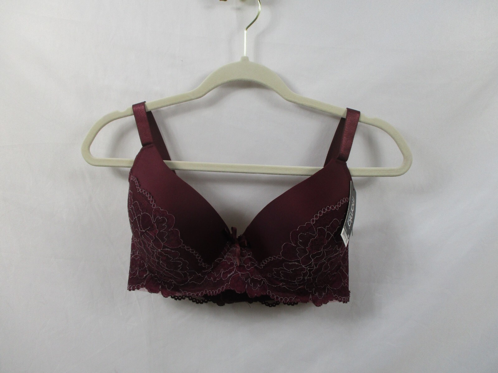 mami★ Mamia Bra Womens 34D Red Underwire Shirt Hook Eye Adjustable