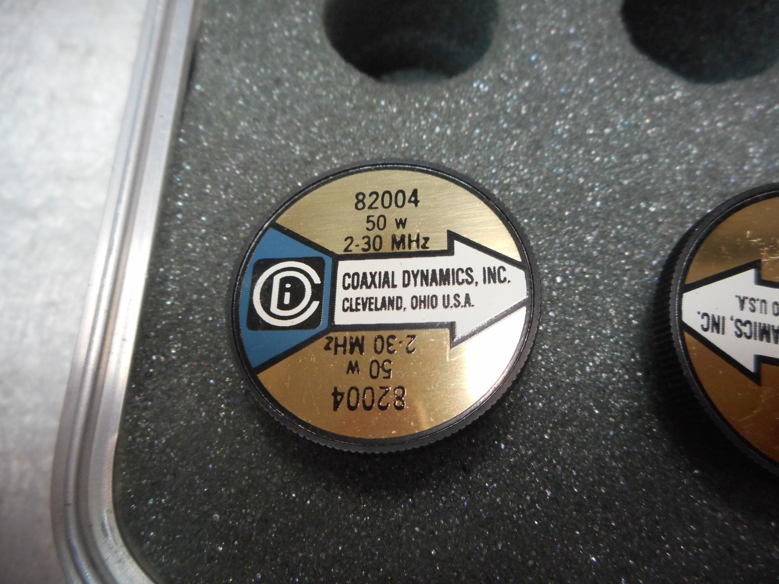 Wattmeter Element Slugs lot of 6 plus foam case Coaxial Dynamics New Old Stock