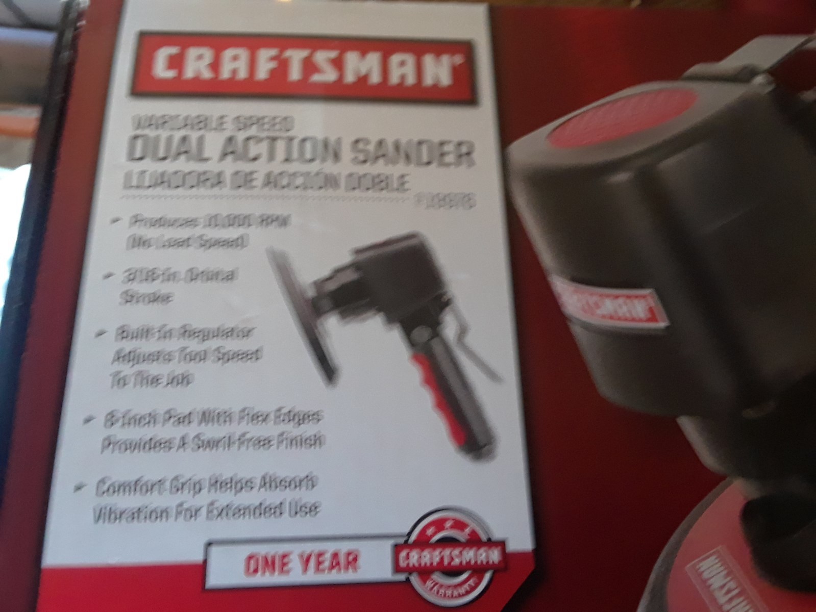 Craftsman Pneumatic Dual Action Sander Model 19976