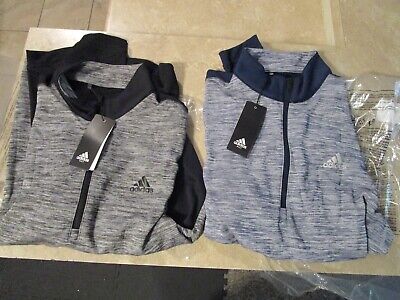 Lot 2 New Adidas Core golf 1/4 zip long sleeve pullover YOU GET BOTH + SAVE MORE