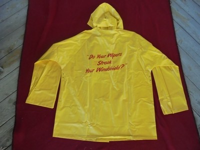 NOS ANCO Rain Coat Slicker Jacket Parka Vintage Advertising Garage Gas Station
