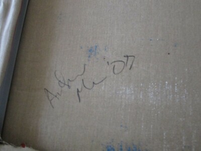 LARGE MODERNIST PAINTING PLANES SUNSET EXPRESSIONISM SHIP SEA INDUSTRIAL ECLIPSE