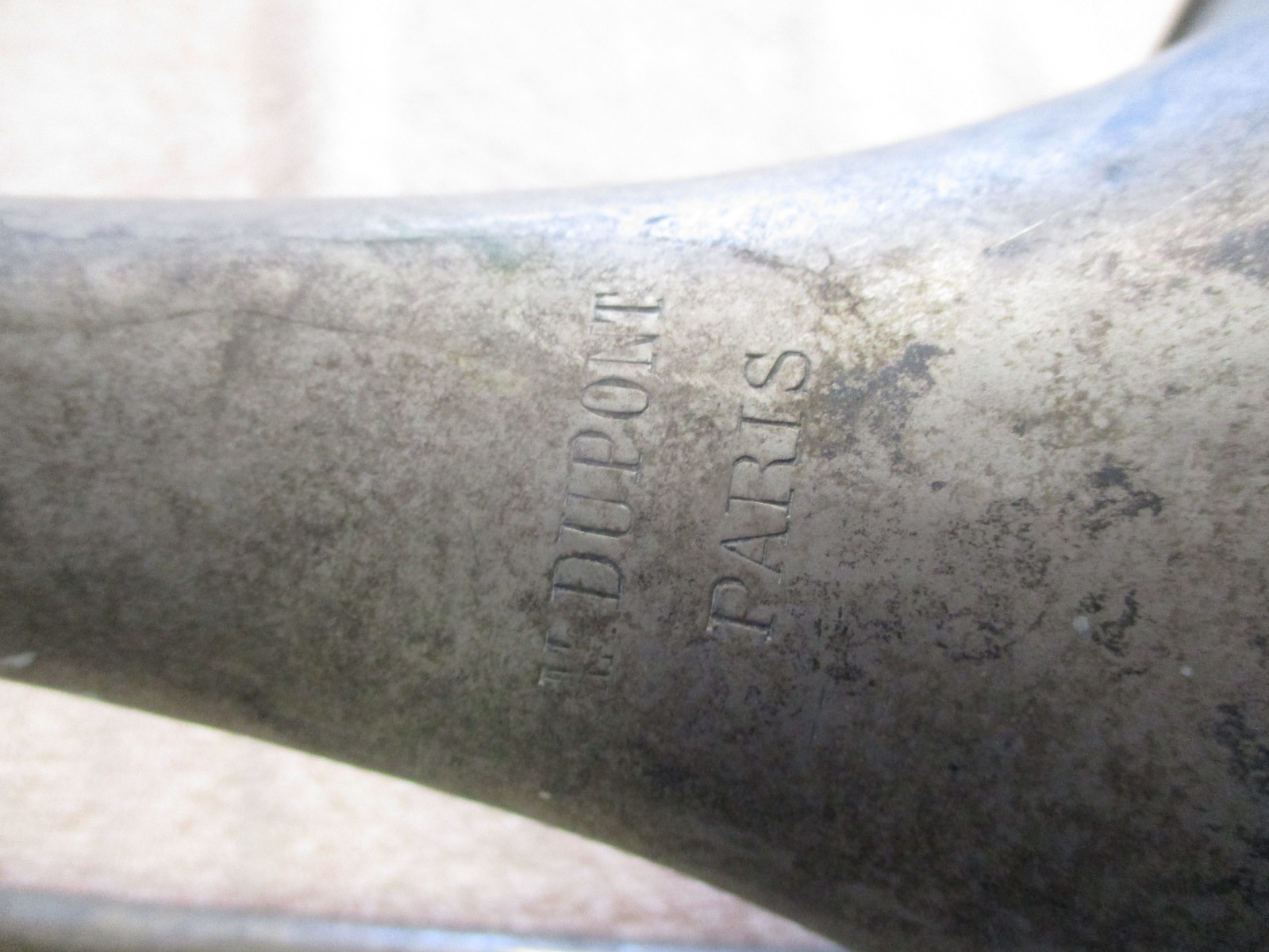 Antique TROMBONE marked M. DUPONT PARIS for restoration or decor