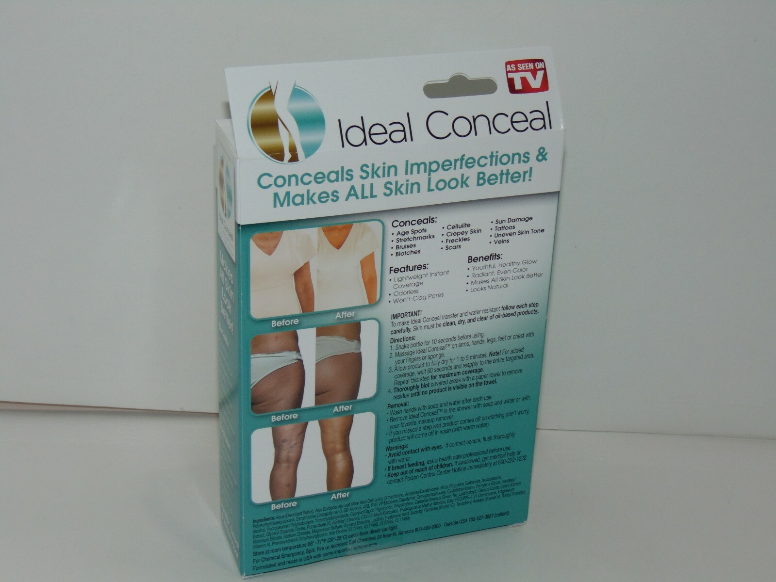 Ideal Conceal Instant Body Makeup Cream Enhancer - Light/Medium Natural NIB NEW!