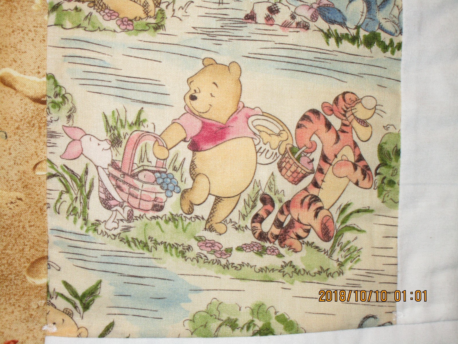 Handmade Baby Quilt- Winnie The Pooh  41 X 40