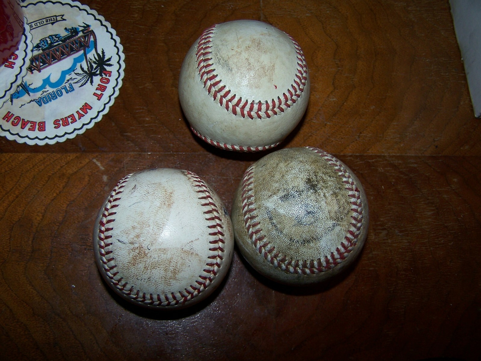 Lot of 3 Vintage Baseballs