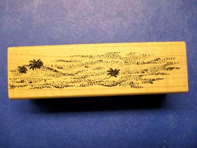 S Landscape Rubber Stamp Wood Mounted