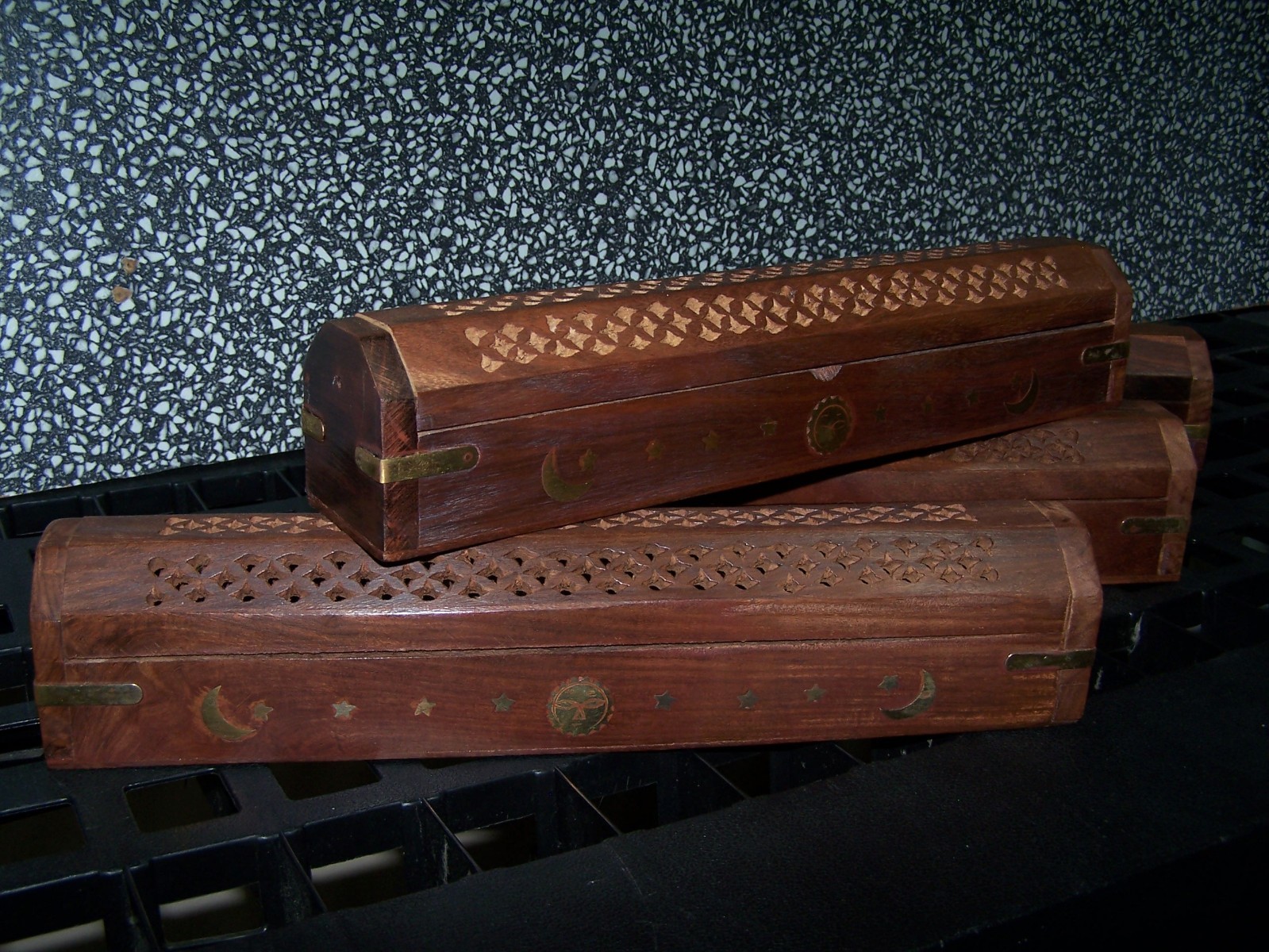 Wooden BOX INCENSE BURNER/Hold 12