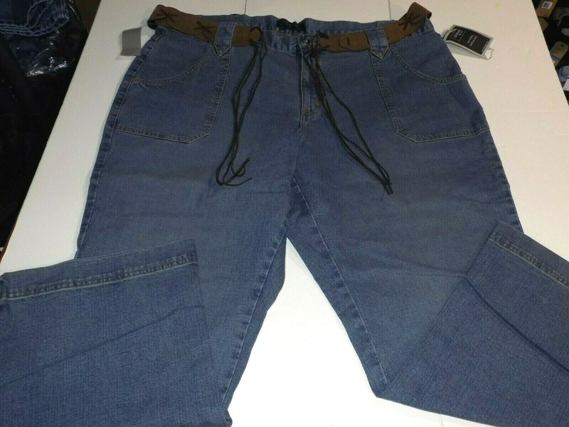 BELTED VINTAGE BLAST STRETCH JEANS PLUS 