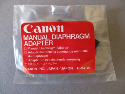 Manual Diaphragm Adapter Canon FD, original verpackt, NEU ! 