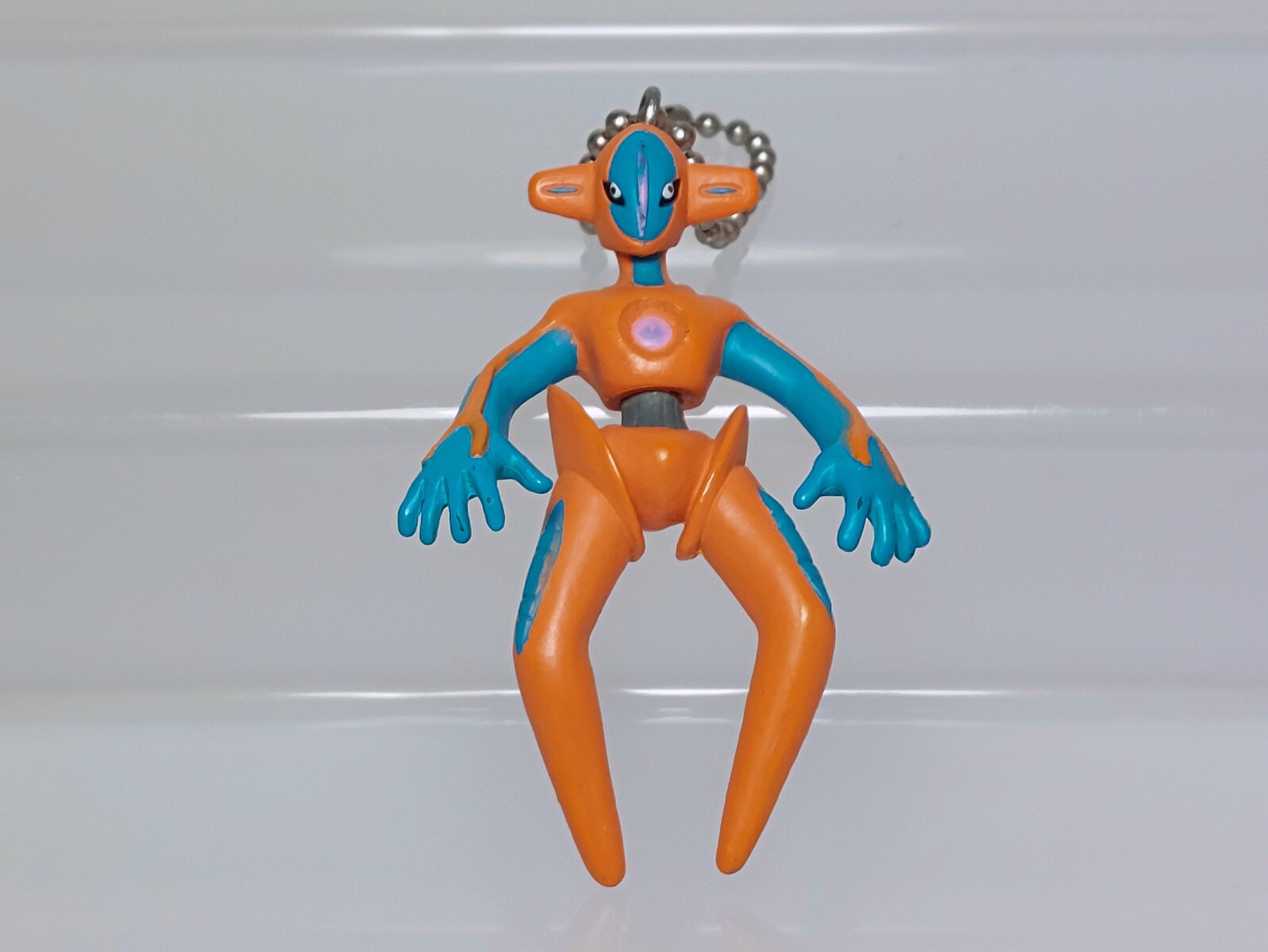 Deoxys Pokemon the Movie Swing Keychain Figure Tomy 2004 Toy
