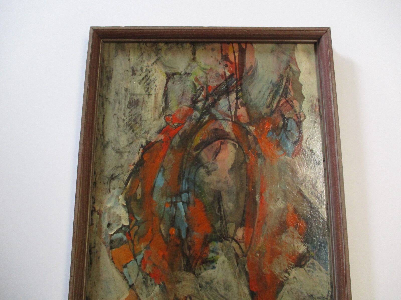 VINTAGE PAINTING ABSTRACT EXPRESSIONISM MODERNISM KENNEDY GALLERY EXHIBITED 1960