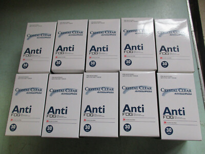 LOT OF 300 WIPES SINGLE USE PACKS Anti-Fog TISSUES ANTI FOG 10 BOXES ER