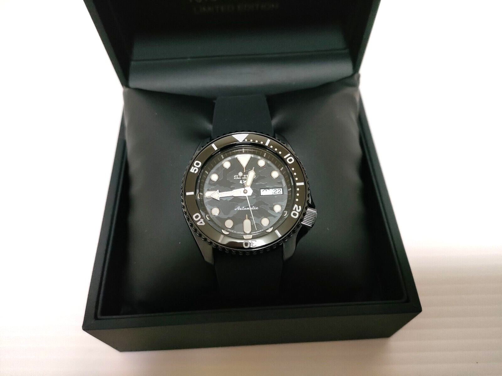 Pre-owned Seiko 5 Sports Skx Street Style Yuto Horigome Limited Sbsa175 Watch Camo F/s