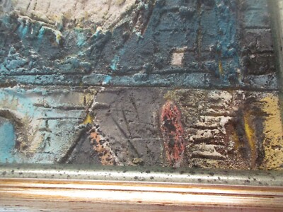 VINTAGE MID CENTURY MODERN CHUNKY MYSTERY CUBIST CUBISM 1960'S  EXPRESSIONISM