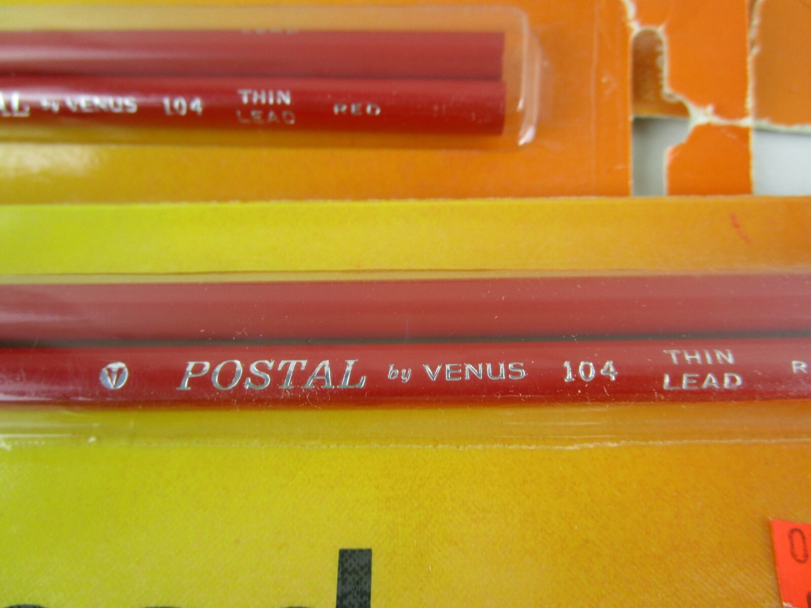 18  Vintage Faber Castell Postal Thin Lead Color Pencils Red   9 packs of  2