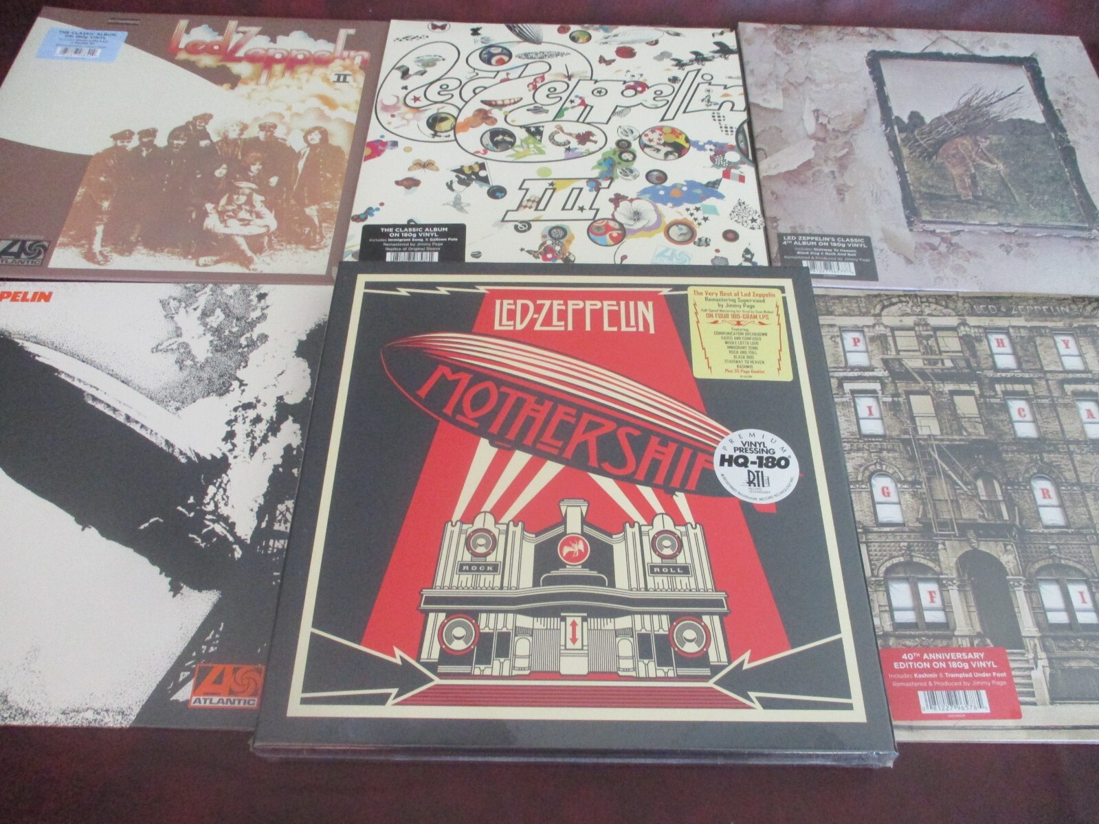 LED ZEPPELIN VERIFIED MOTHERSHIP HITS BOX SET 180 GRAM 2007 LED ZEPPELIN VERIFIED MOTHERSHIP HITS BOX SET 180 GRAM 2007