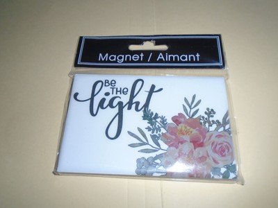 New Sealed Floral Be The Light Magnet 