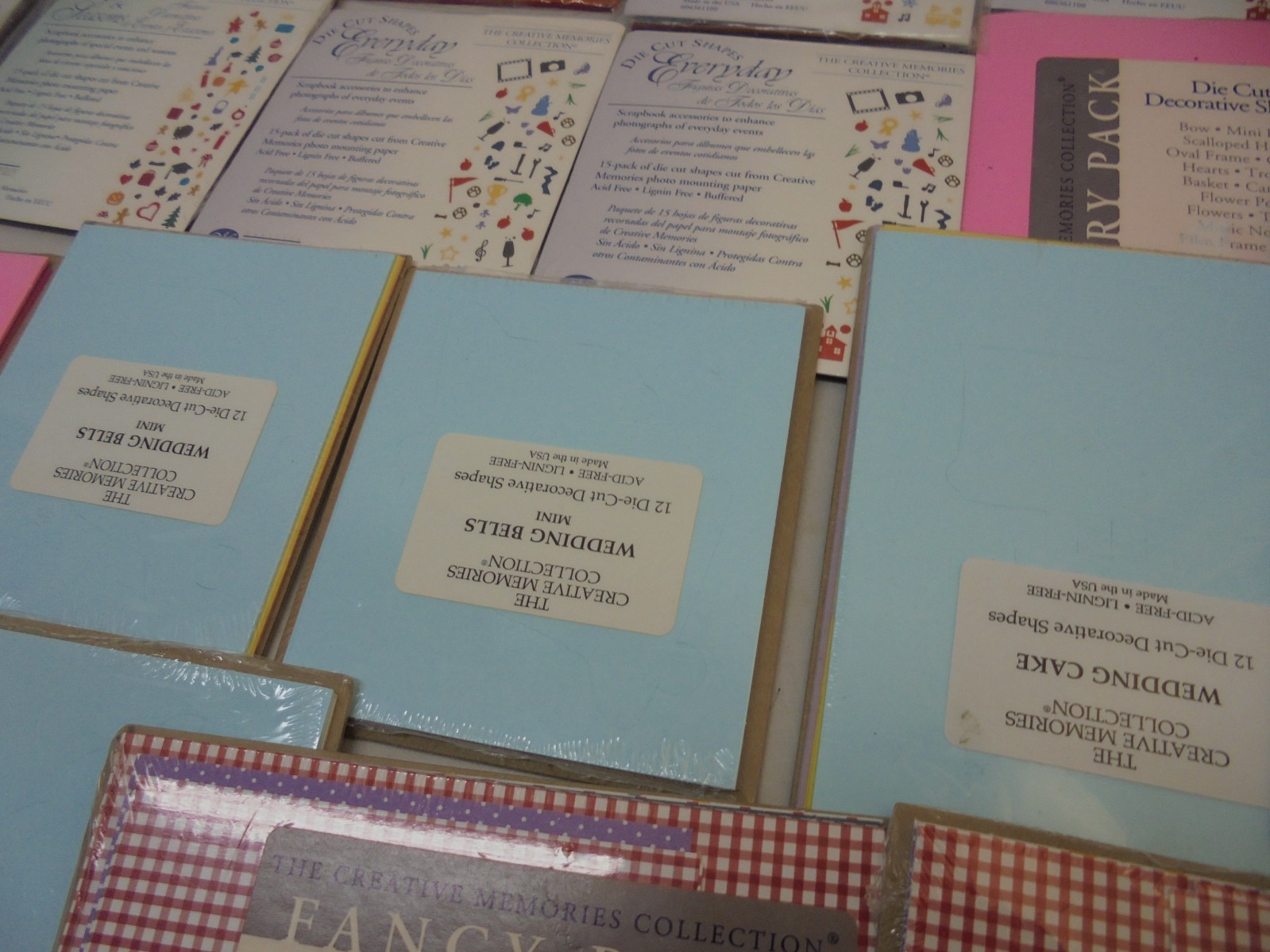 Huge Lot of 34 Creative Memories Die Cut Shapes NIP - New mixed lot