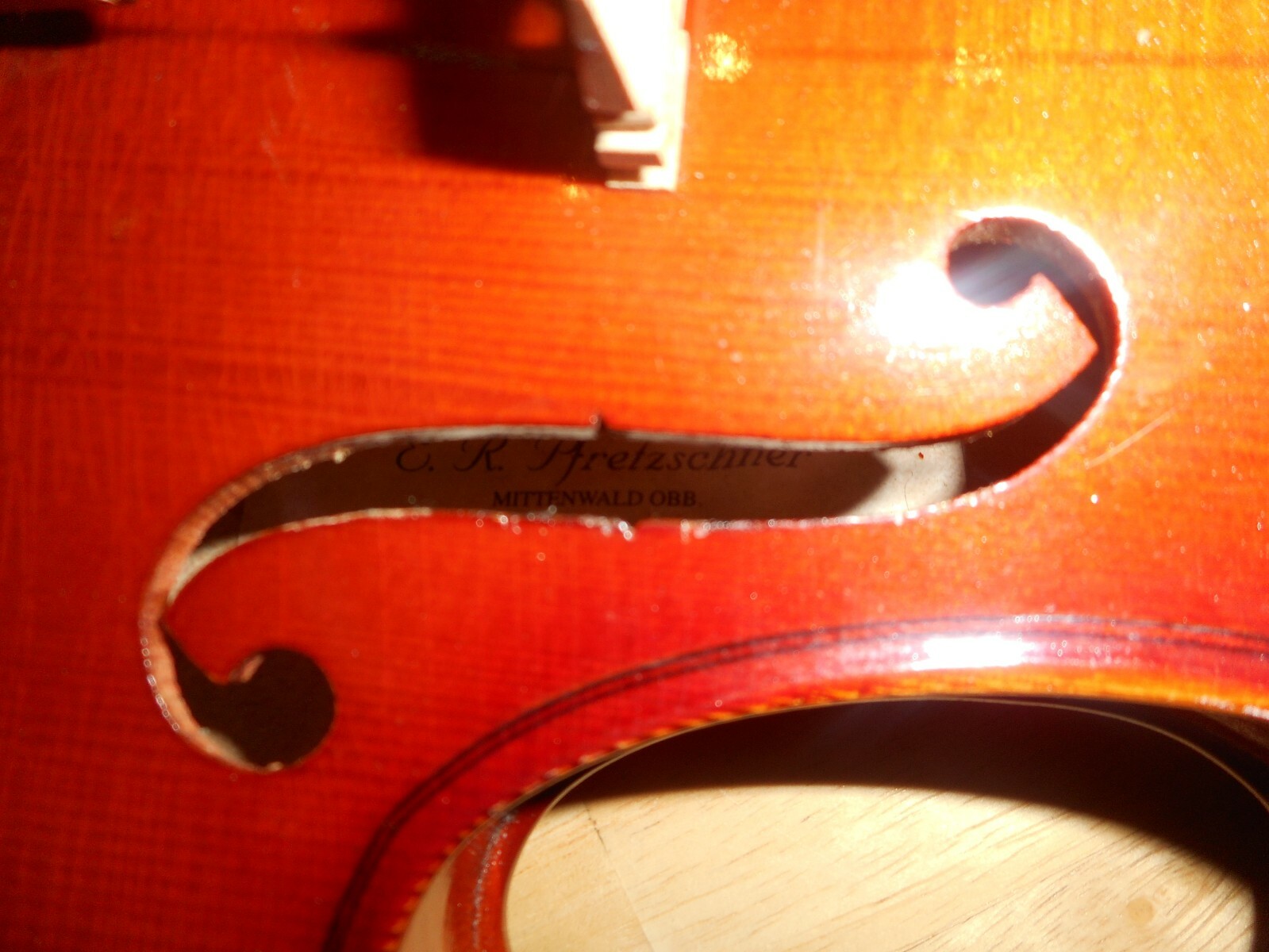 E. R. PFRETZSCHNER  (SCHERL & ROTH) VIOLIN