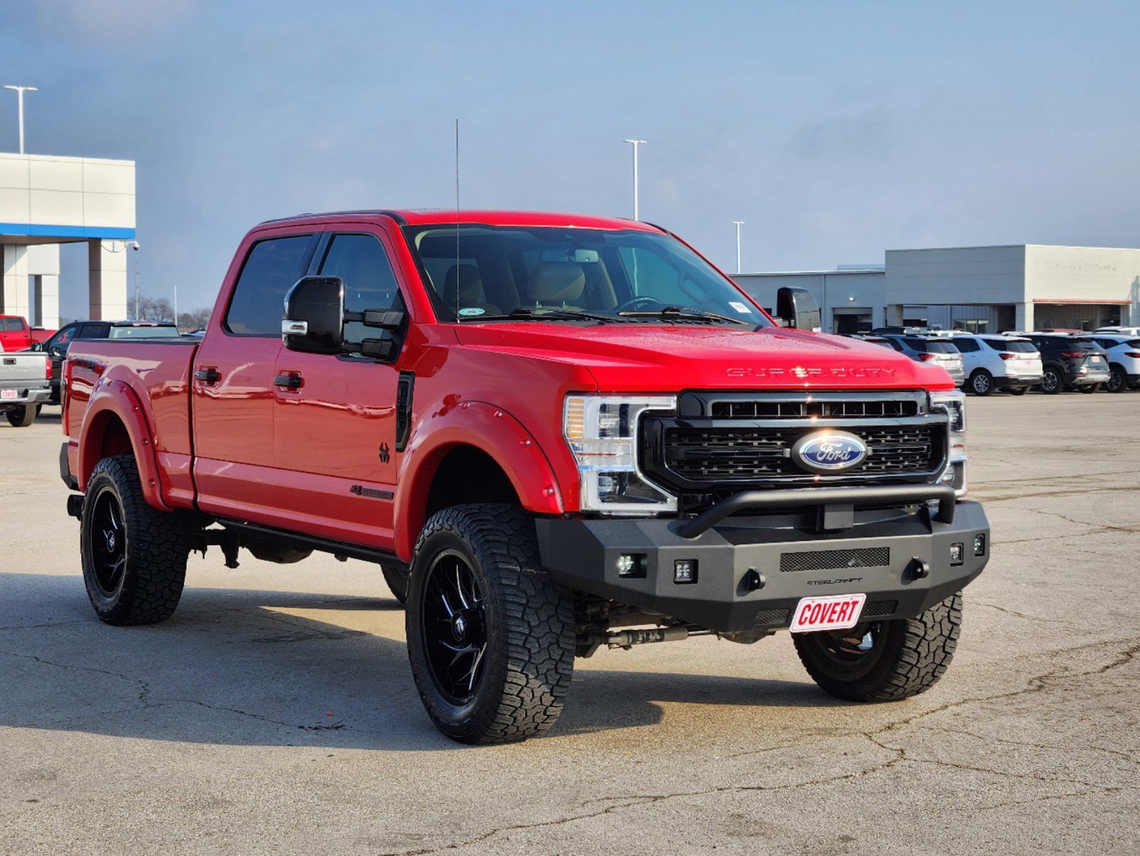 2020 Ford Truck Super Duty F25 Lariat Red 4wd Crew Intercooled Turbo