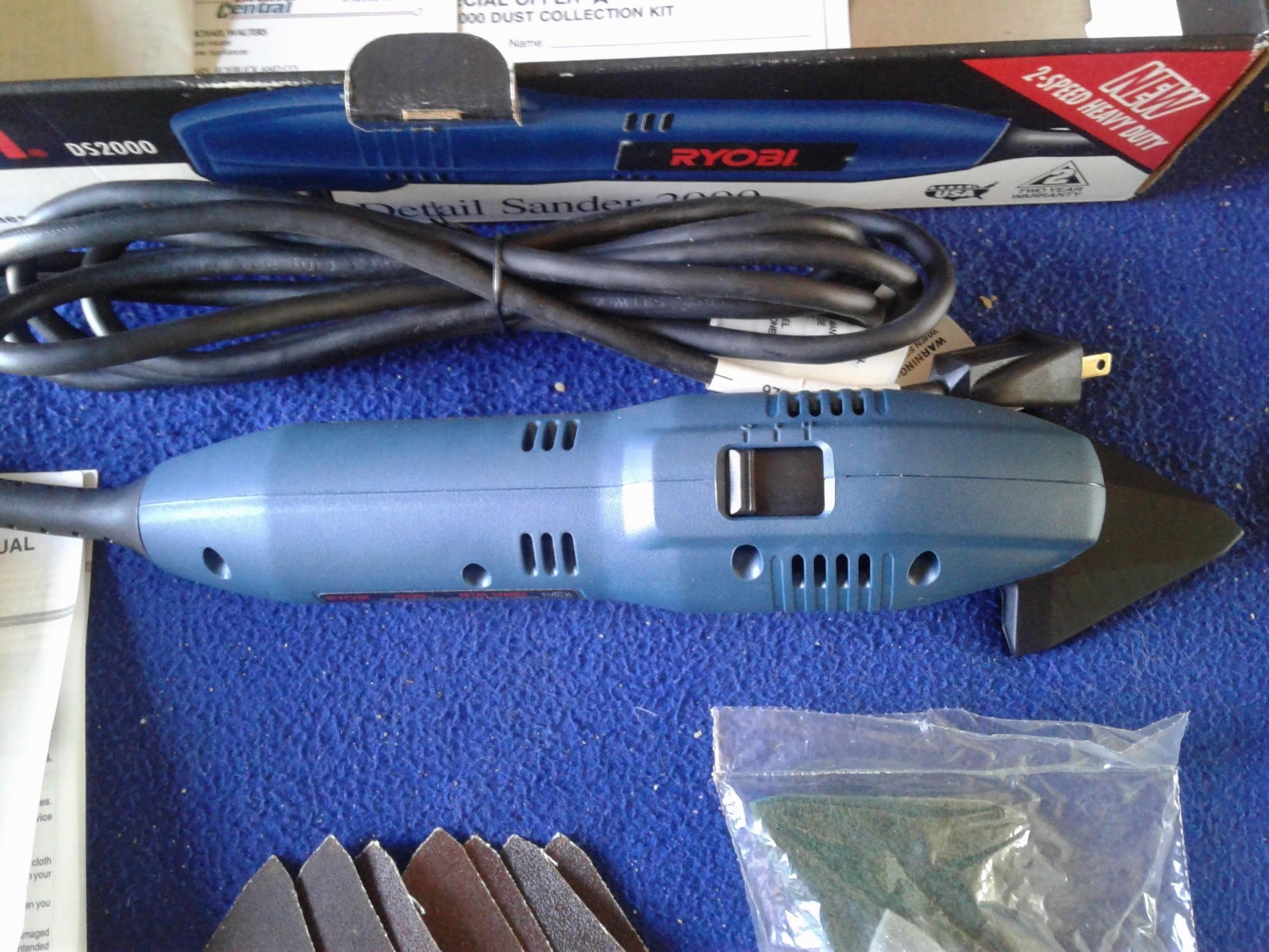 Ryobi Detail Sander 2000 2 Speed Heavy Duty Model Number DS2000 New in Box!!