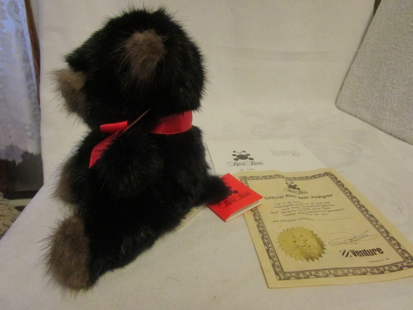 RARE BEAR MINK BEAR  1982 WITH PAPERS & TAGS 5 IN. PACKED AWAY MINT CON. N/B